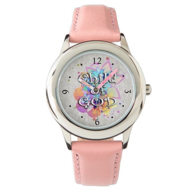 Child of God Rainbow Watercolor Watch (Front)