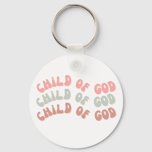 Child of God Retro Waves Key Ring (Front)