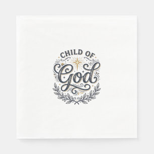 Child Of God Vintage Engraving Shirt Design_1 Napkin