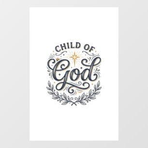 Child Of God Vintage Engraving Shirt Design_1 Window Cling