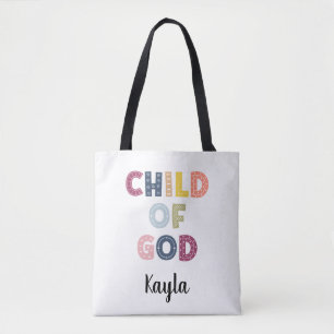 Child of God Whimsical Boho Tote Bag