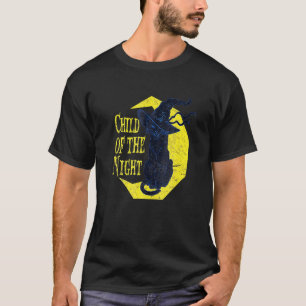 Child Of He Night Witch Cat Halloween Witchcraft H T-Shirt