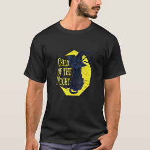 Child Of He Night Witch Cat Halloween Witchcraft H T-Shirt