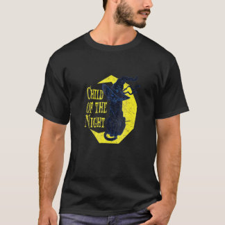Child Of He Night Witch Cat Halloween Witchcraft H T-Shirt