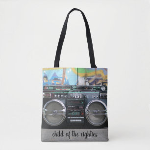Child of the 80s Eighties Boom Box Tote Bag