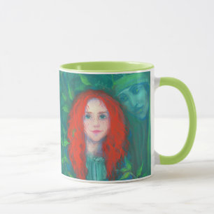 Child of the forest, red haired girl, green shades mug