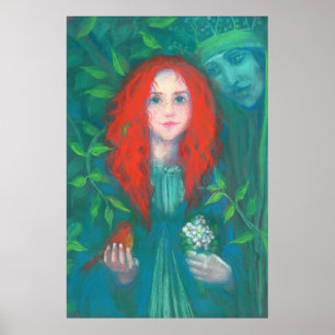 Child of the Forest, redhaired girl, green shades Poster