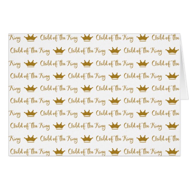 Child of the King, Crown  Parakaleo note card (Front Horizontal)