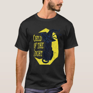 Child Of The Night Witch Cat Halloween Witchcraft T-Shirt