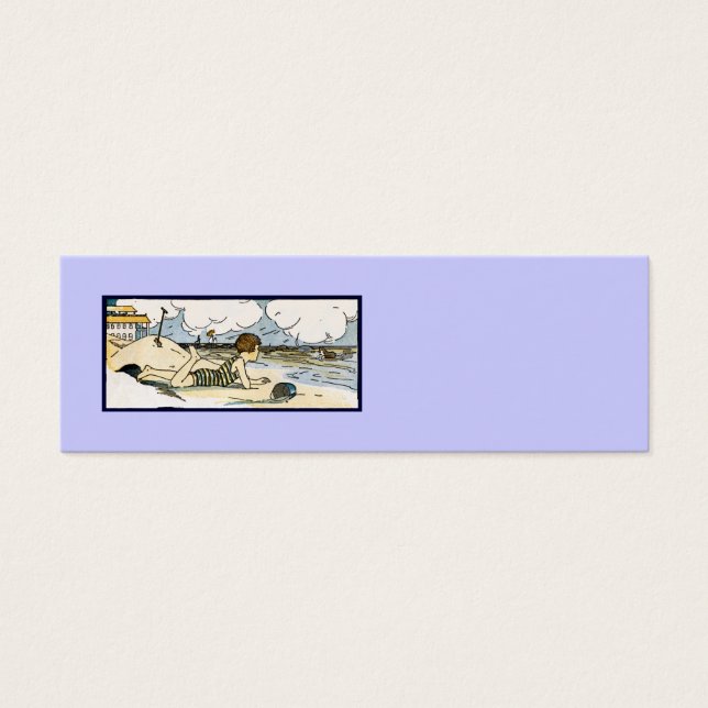 Child on Beach Vintage Art (Front)