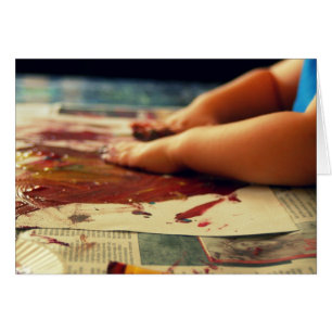 child painting hands