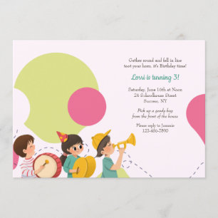 Child Parade Birthday Party Invitation