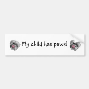 Child Paws Bumper Sticker
