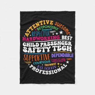 Child Penger Safety Technician  Fleece Blanket
