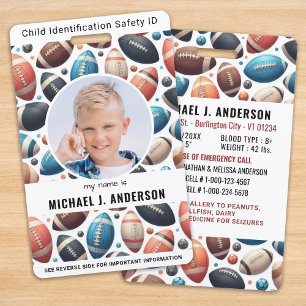 Child Photo Emergency ID Boys Kids Identification Badge