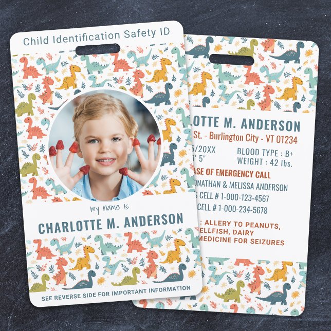 Child Photo Emergency ID Kids Identification Badge (Creator Uploaded)