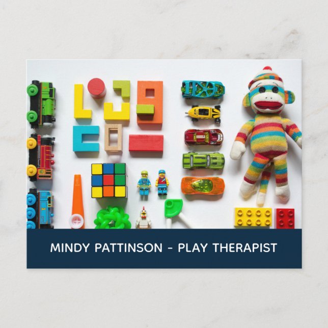 Child Play Therapist Kids Toys Business Marketing Postcard (Front)