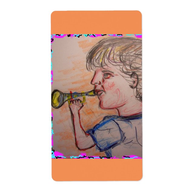 child playing toy horn (Front)