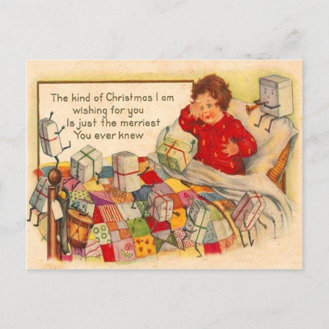 Child & Presents Postcard (Front)