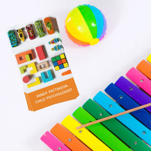 Child Psychologist Play Therapist Kids Counsellor Business Card