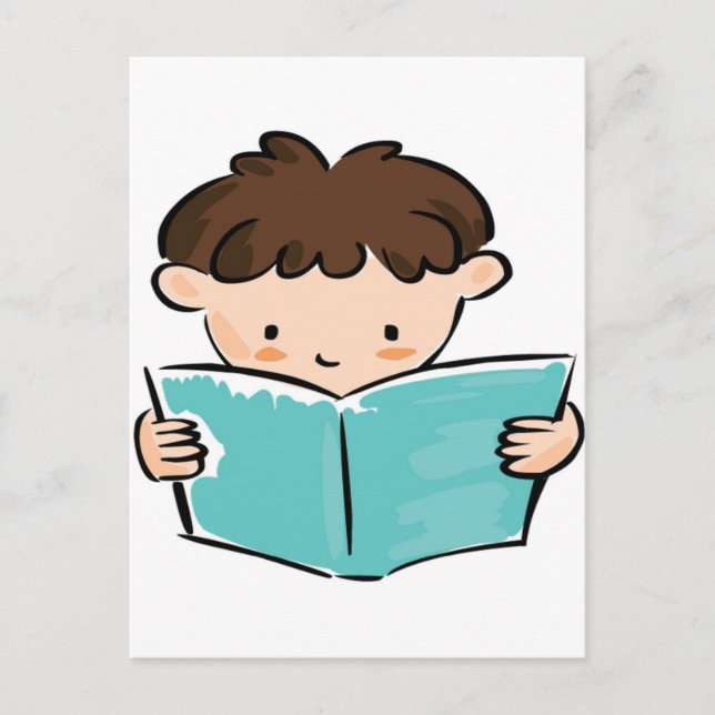 Child reading a book postcard (Front)
