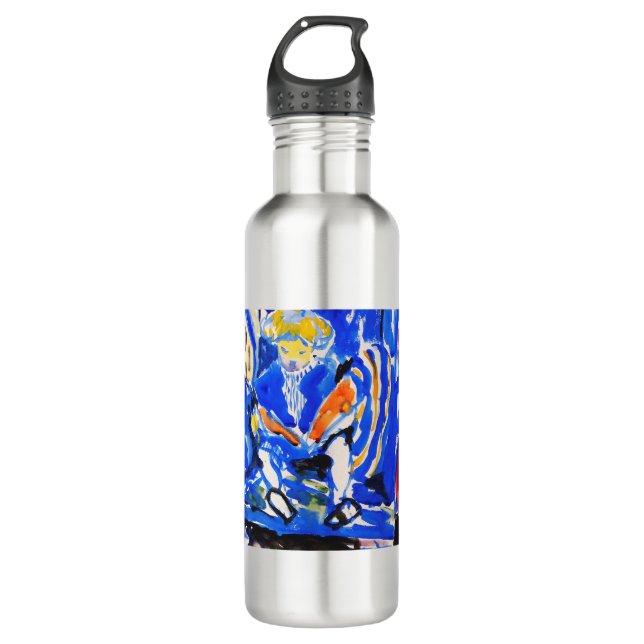 Child Reading by  Henry Lyman Sayen 710 Ml Water Bottle (Front)