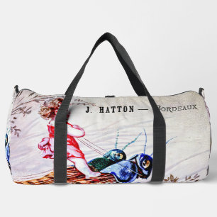 Child Riding Grasshoppers Duffle Bag