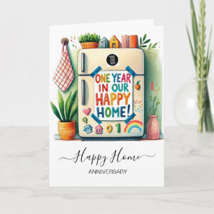 Child’s Drawing on Fridge - Happy Houseaversary Card