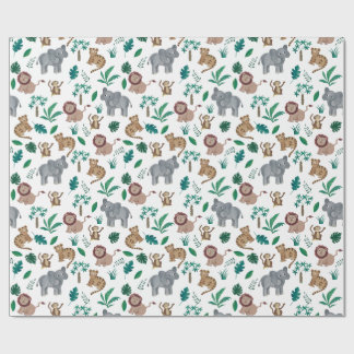 Child’s Jungle Birthday Gift Wrap