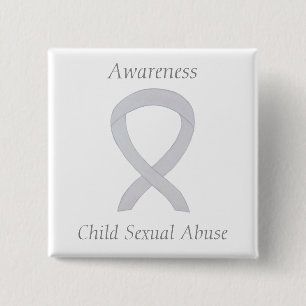 Child Sexual Abuse Awareness White Ribbon Pin