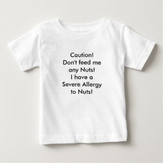 Child Shirt nut allergy message.