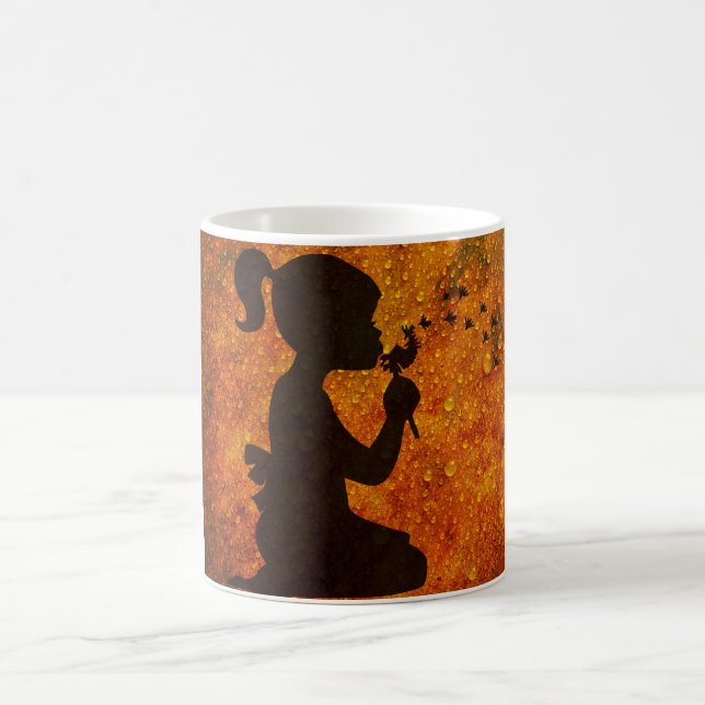 Child silhouette shadow coffee mug (Center)