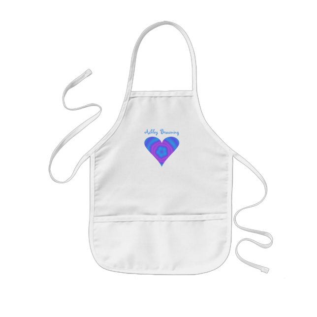 Child Size Personalised Heart Apron (Front)