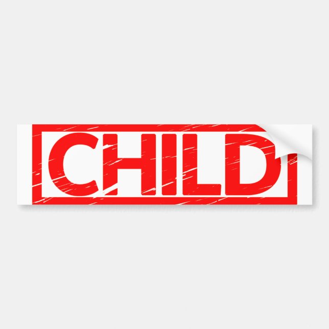 Child Stamp Bumper Sticker (Front)