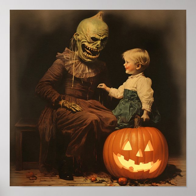 Child Standing with a Monster Poster (Front)