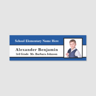 Child Student Boy Girl Photo ID Identification Name Tag