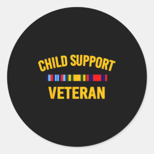 Child Suprt Veteran Shirts Patriots Veteran Flag Classic Round Sticker