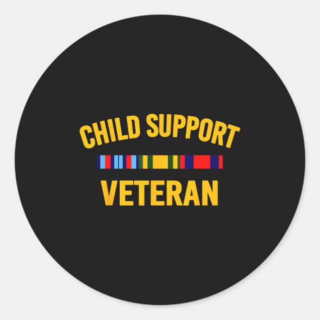 Child Suprt Veteran Shirts Patriots Veteran Flag  Classic Round Sticker (Front)