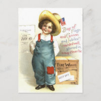 Child US Flag Box Fireworks 4th of July