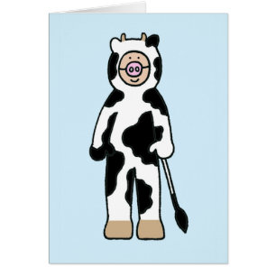 Child Wearing a Cow Costume
