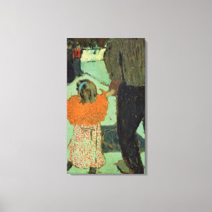 Child wearing a red scarf, c. 1891 canvas print