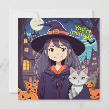 Child Witch Party Invitation