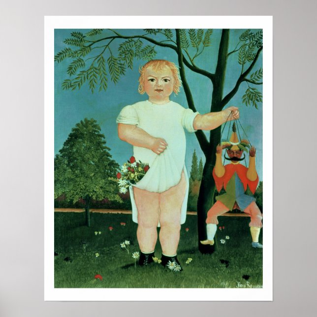 Child with a Puppet, c.1903 (oil on canvas) Poster (Front)