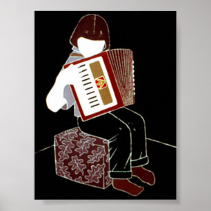 Child With Accordion Poster