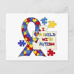 Child With Autism Awareness Ribbon Postcard