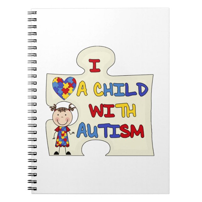 Child WIth Autism Brunette Girl 2 Notebook (Front)