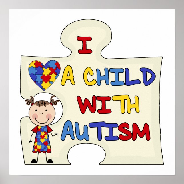 Child WIth Autism Brunette Girl 2 Poster (Front)