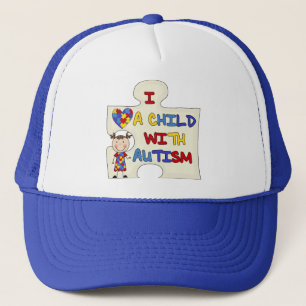 Child WIth Autism Brunette Girl 2 Trucker Hat