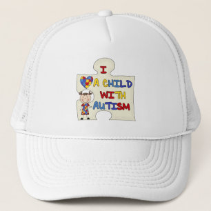 Child WIth Autism Brunette Girl 2 Trucker Hat
