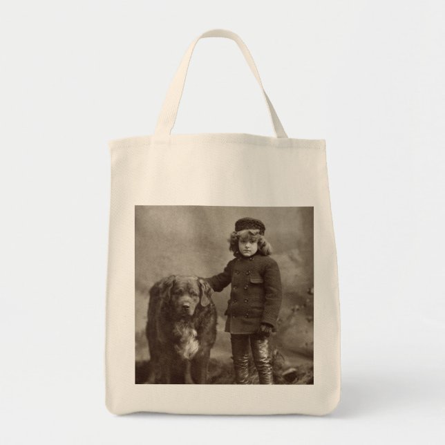 Child With Dog, C1885 Tote Bag (Front)